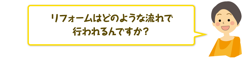 リフォームどのような流れで行われるんですか?